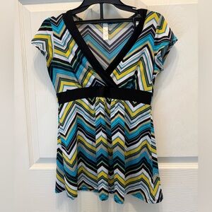 Multicolor Chevron Blouse